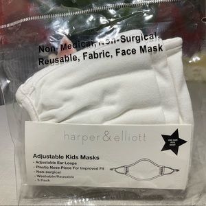 1 Pack (3 ct) Harper & Elliott Kids Children Washable Reusable Cotton Face Masks